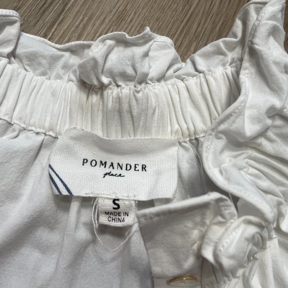 Tuckernuck White Ruffle Neck Blouse - Picture 5 of 10